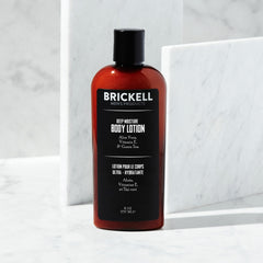 Brickell Deep Moisture Bottle Closeup shows creamy texture for fast absorption.