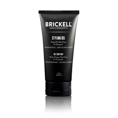 Brickell Hair Styling Gel 2oz bottle front with natural hold and gloss
