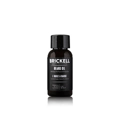Brickell Men’s Beard Oil bottle ready to condition beard and skin.