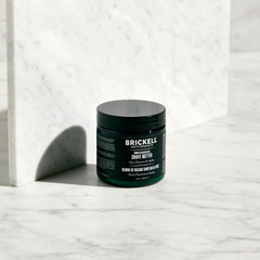 Brickell Men's Smooth Brushless Shave Butter ingredients Aloe Vera and Coconut Oil promote hydration