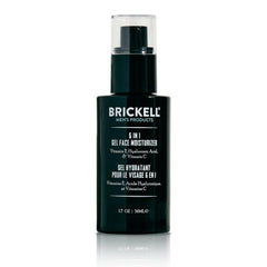 Brickell Men's 6 in 1 moisturizer bottle—daily hydration for clear, comfortable skin.