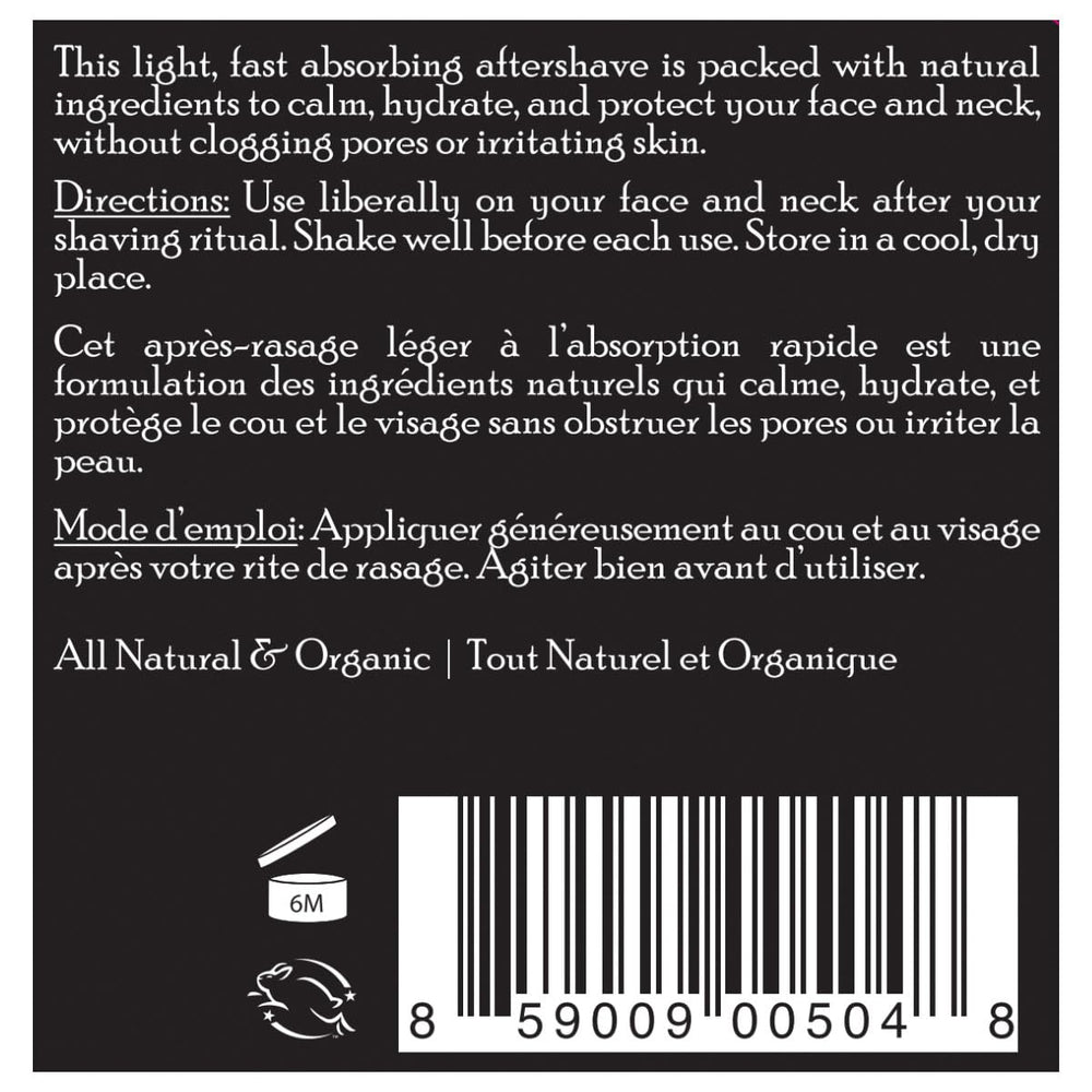 Brickell Men's aftershave alcohol-free formula poured smoothly for soothed skin after shaving.