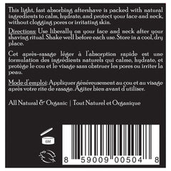 Brickell Men's aftershave alcohol-free formula poured smoothly for soothed skin after shaving.