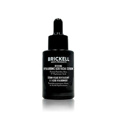 Brickell Men's anti-aging serum bottle—premium packaging for daily firming and hydration