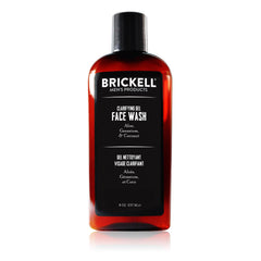 Brickell Men's Clarifying Gel Face Wash bottle pour—easy, mess-free cleansing for daily use.