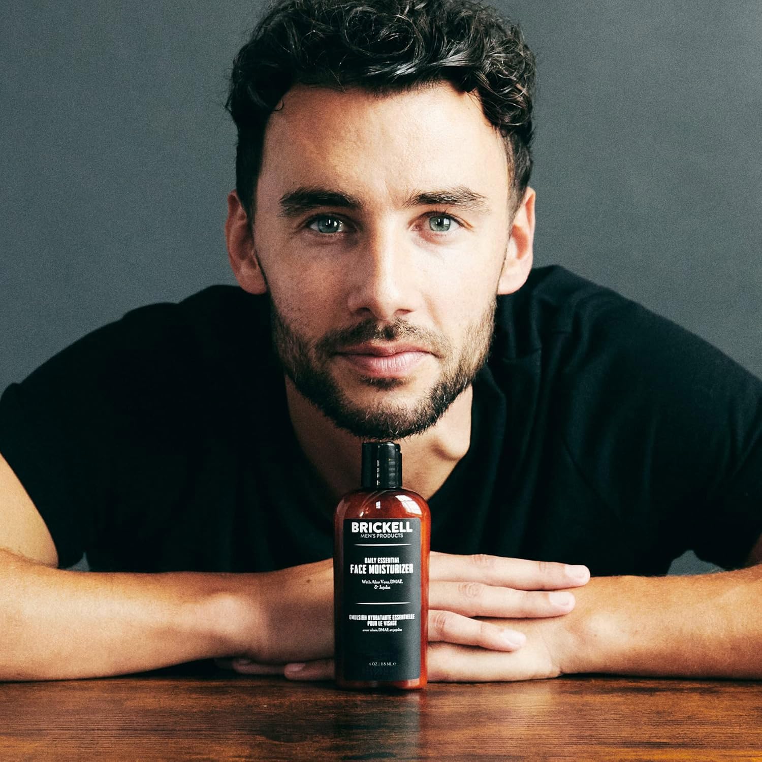 Brickell Men's Daily Essential Face Moisturizer after-shave use soothes skin.