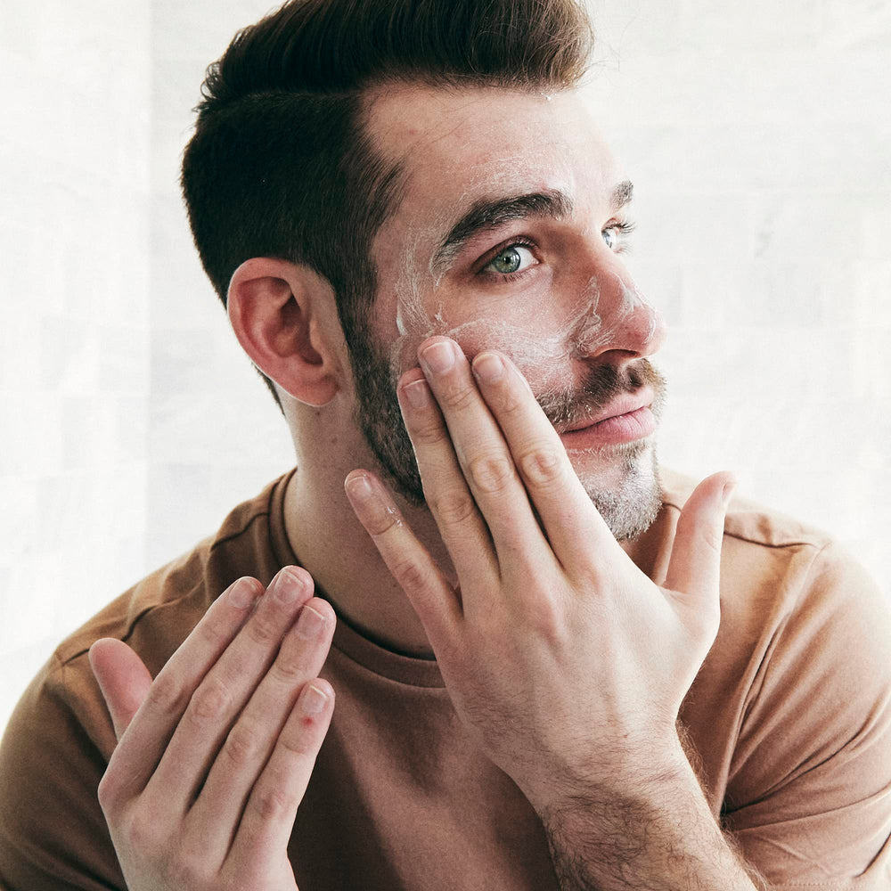 Brickell Men's Daily Essential Face Moisturizer unscented texture for fast-absorbing moisture.