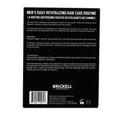 Brickell Men's Daily Revitalizing Hair Set mint-tea tree close-up highlighting invigorating aroma.
