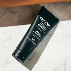 Brickell Men's Element Defense SPF45 outdoor use scene highlights sun protection.