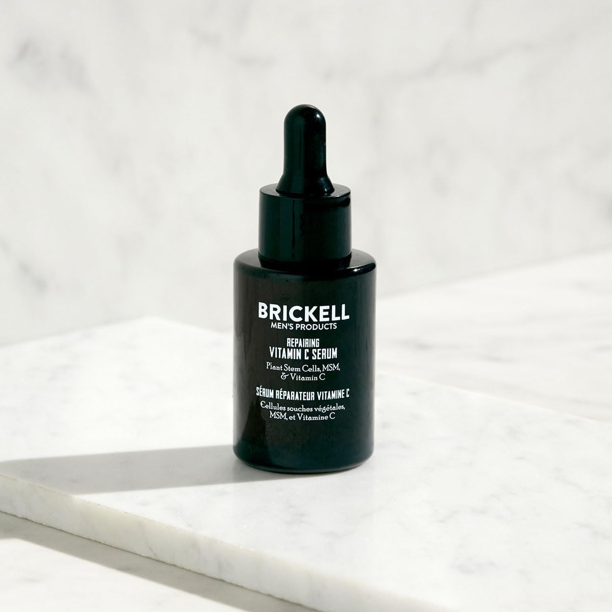 Brickell Men's green tea plant stem cells, premium natural ingredients for vitality.