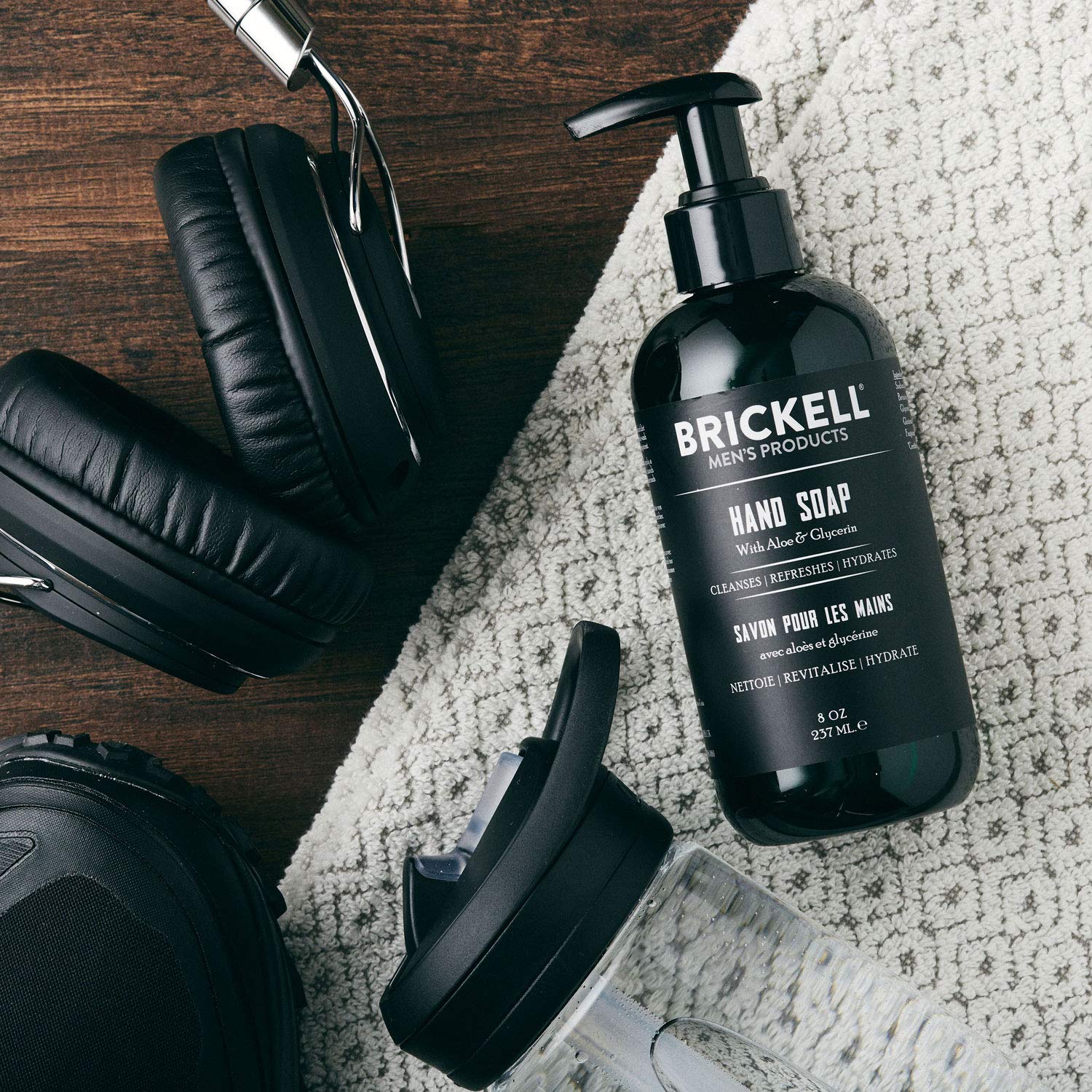 Foamy lather from Brickell Men's Hand Soap for moisturized wash