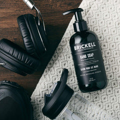 Foamy lather from Brickell Men's Hand Soap for moisturized wash
