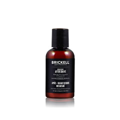 Brickell Men's Instant Relief Aftershave 2oz bottle shown, delivering calming hydration after shaving.