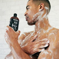 Brickell Men's Invigorating Body Wash ingredients aloe and jojoba emphasize soothing moisturization.