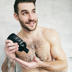 Brickell Men's Invigorating Mint Body Wash foam close-up with minty scent.
