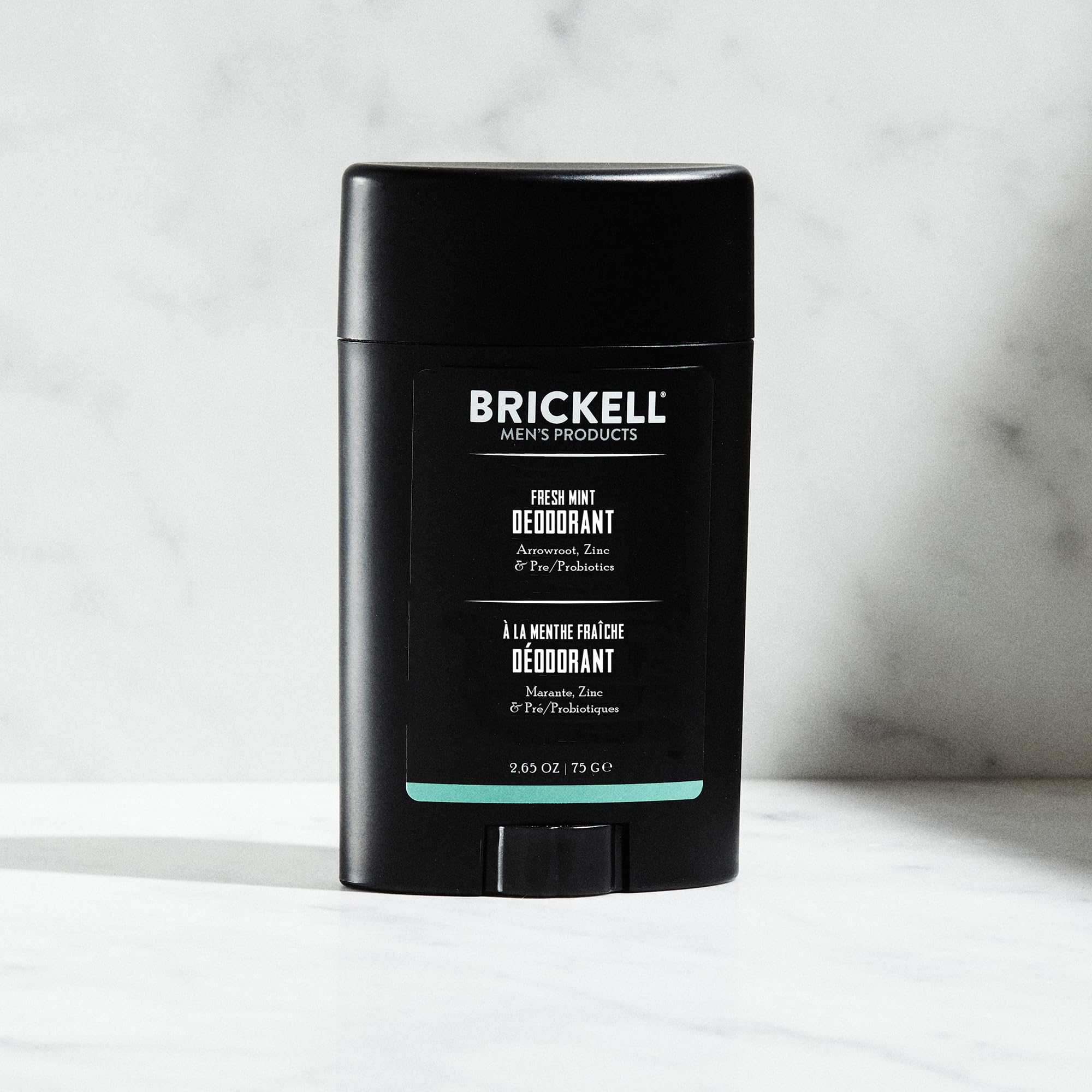Brickell Men's Natural Deodorant arrowroot soothing underarm skin