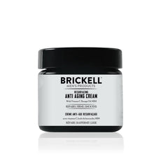 Brickell Resurfacing Anti-Aging Face Cream tub—premium packaging for daily moisturizing.