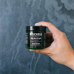 Brickell Men's Purifying Charcoal Face Mask texture close-up showing creamy, unscented formula.