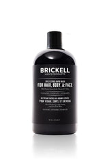 Brickell Men's Rapid Wash 3in1 bottle-pour for quick clean of hair, body and face.