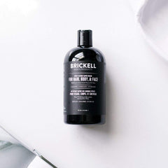 Brickell Men's Rapid Wash aloe-vitamin-e-moisture-boost highlights skin hydration benefits.