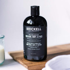 Brickell Men's Rapid Wash spicy citrus-lather highlights refreshing scent and cleanse.