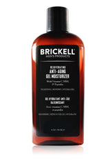 Brickell Men's Rejuvenating Gel close-up tube showing lightweight hydration for daily care.