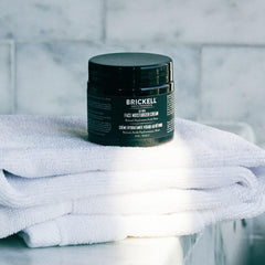 Brickell Men's Retinol Face Moisturizer with Aloe ingredient highlights soothing properties.