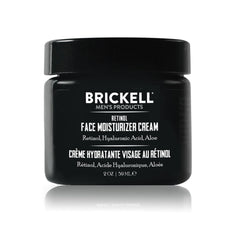 Brickell Men's Retinol Face Moisturizer jar closeup highlighting fragrance-free night care.