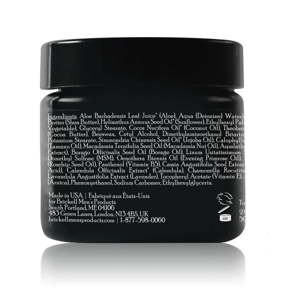 Night-use routine with Brickell Men's Revitalizing Anti-Aging Cream for daily skincare.