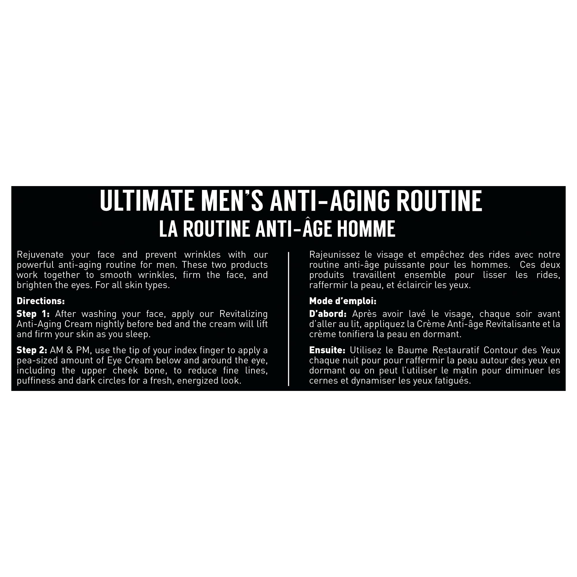 Brickell Men's Ultimate set on a dresser ready for nightly routine