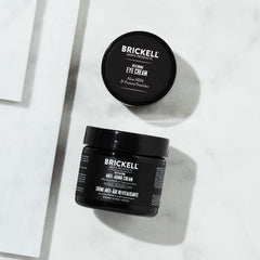 Brickell Men's Ultimate ingredients close-up featuring aloe, DMAE, MSM for skin nourishment