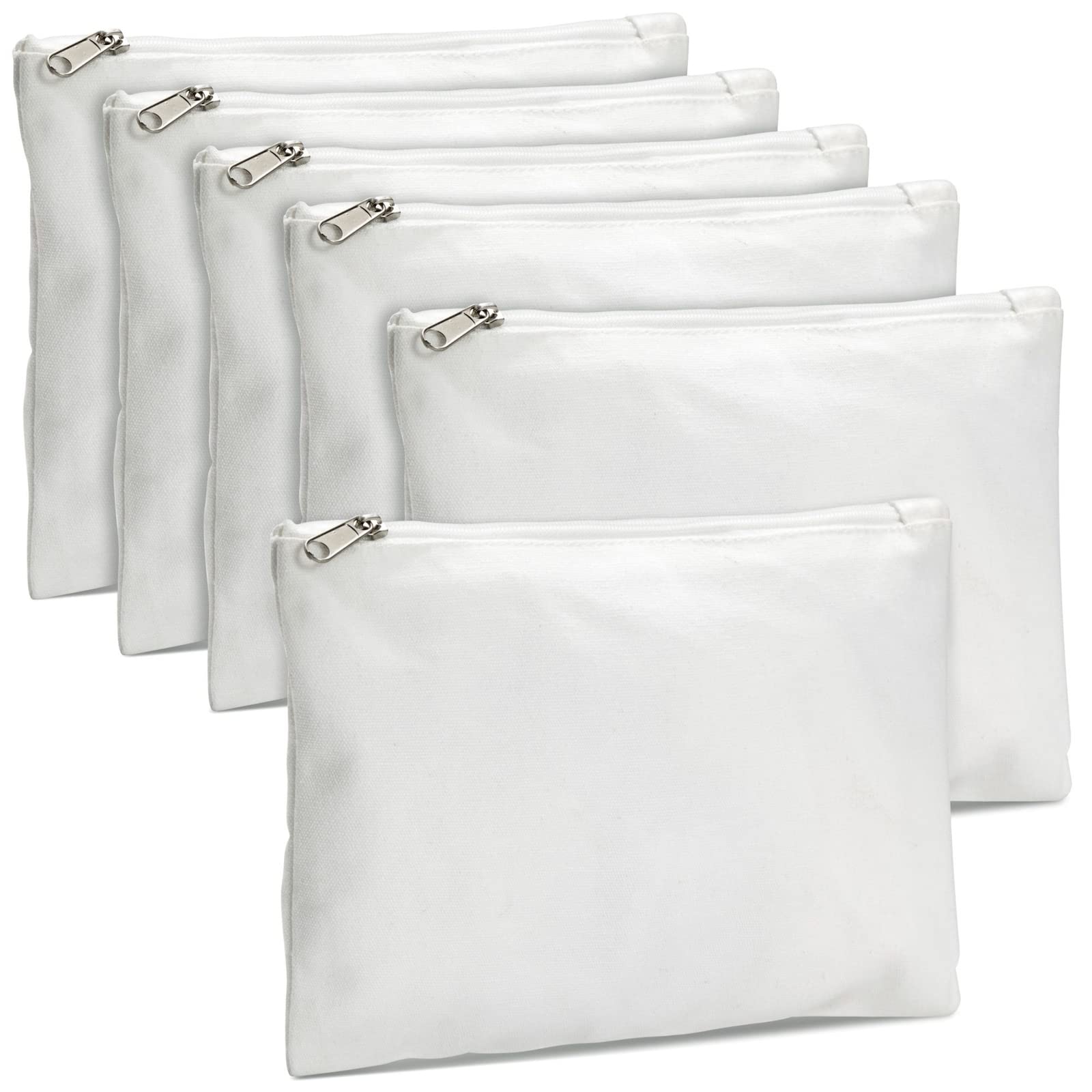 Bright Creations six-pack canvas makeup bags flatlay for DIY gift projects