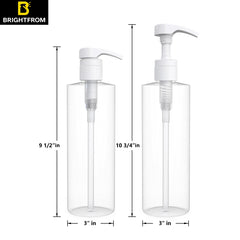 BRIGHTFROM Empty Shampoo Pump Bottles contents-visible design aids quick identification and inventory in busy spaces.