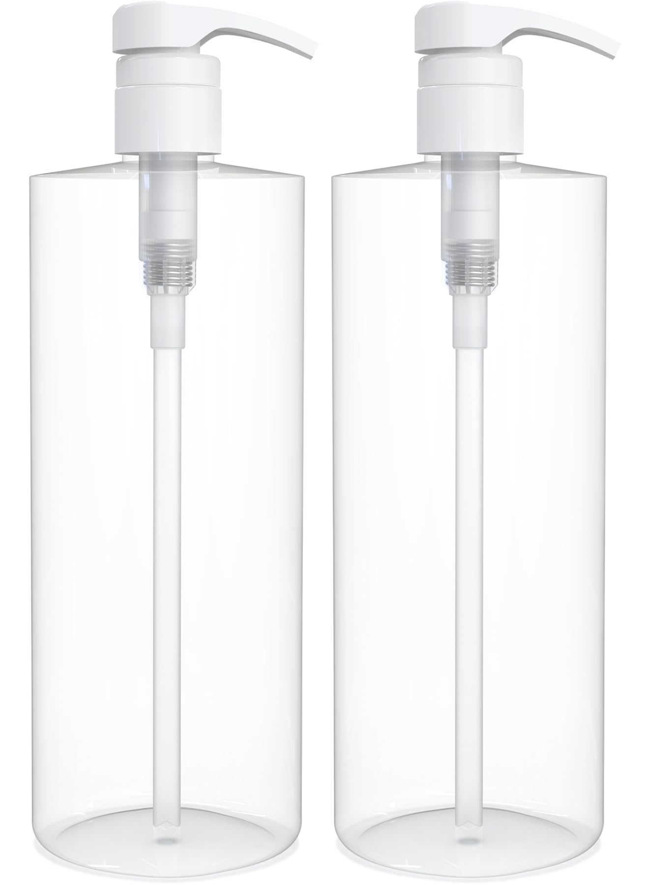 BRIGHTFROM Empty Shampoo Pump Bottles pump closeup demonstrates precise dispensing for mess-free routines.