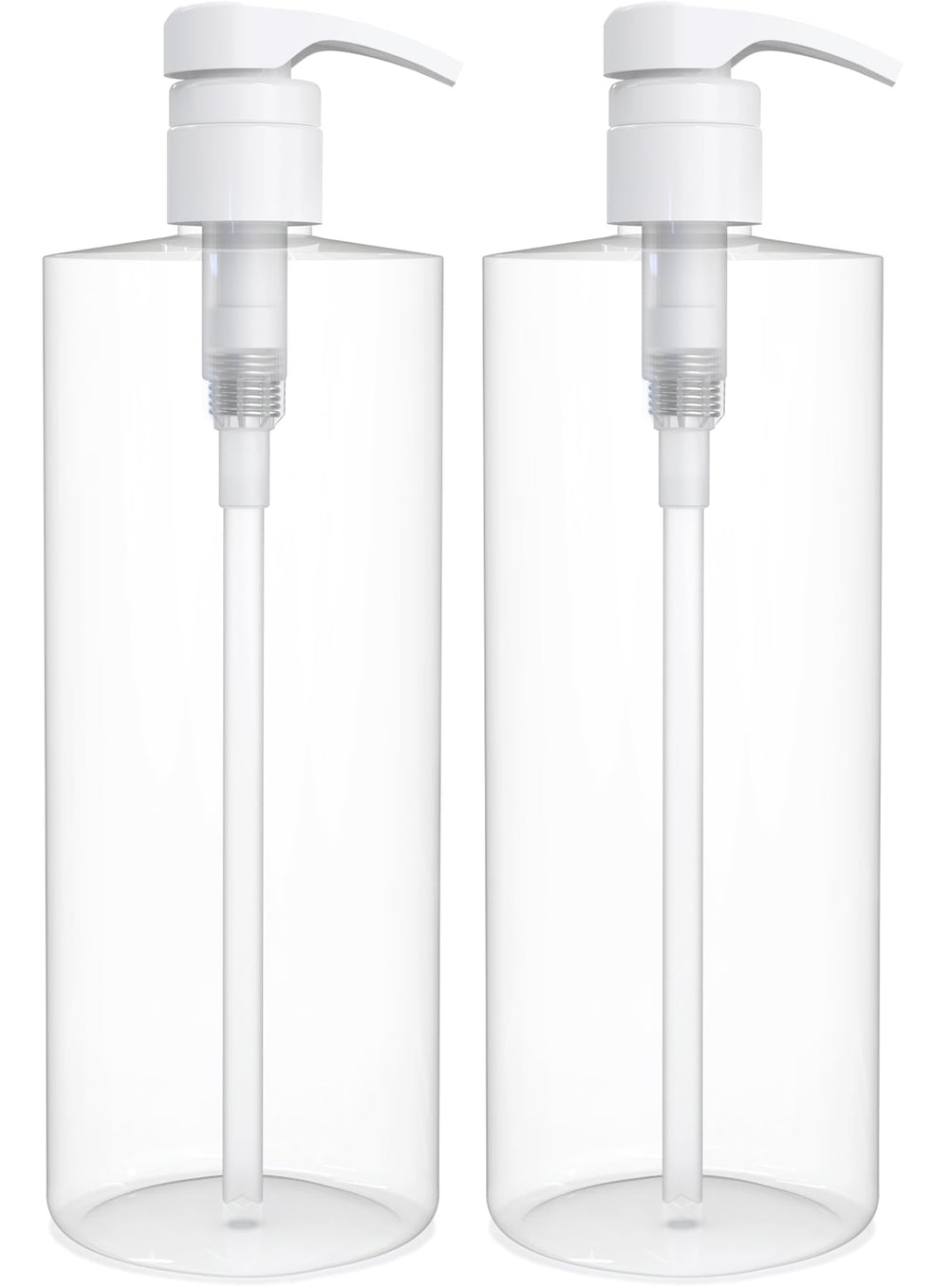 BRIGHTFROM Empty Shampoo Pump Bottles pump closeup demonstrates precise dispensing for mess-free routines.