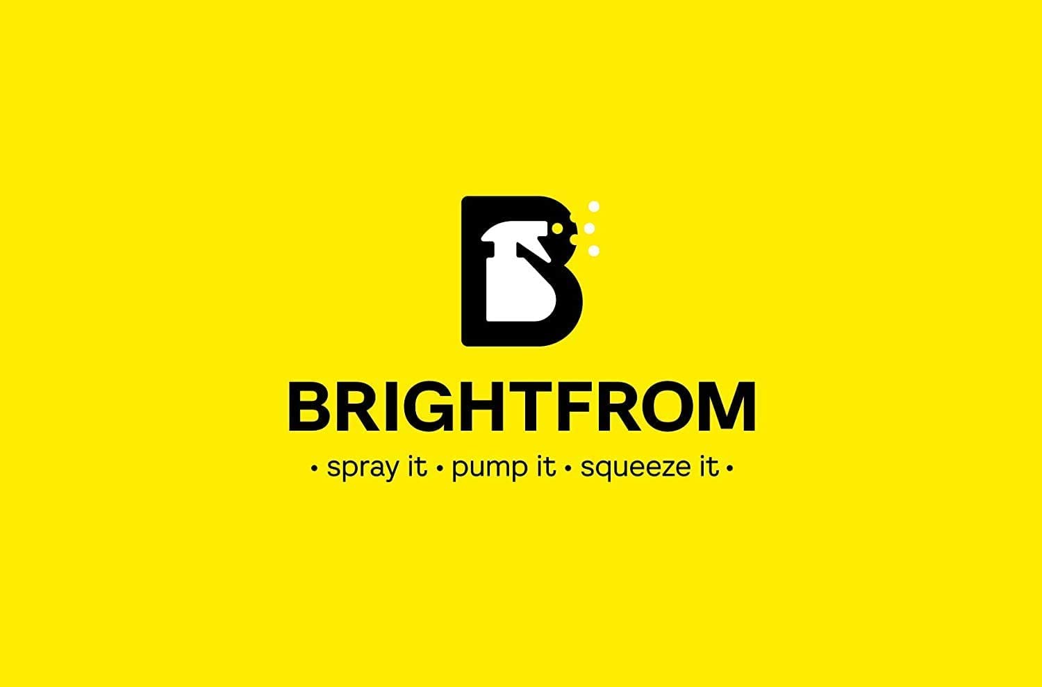 BRIGHTFROM Empty Shampoo Pump Bottles wide-base stability reduces tipping during use.