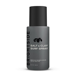 BRIGHTSIDE Salt & Clay Surf Spray bottle on shelf delivers lightweight texture.