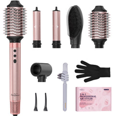 Brightup Air Wrap Hair Styler attachments enable versatile styling for quick, salon-like results.