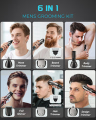 Brightup beard trimmer six heads enable precise styling for beard, body, and hair