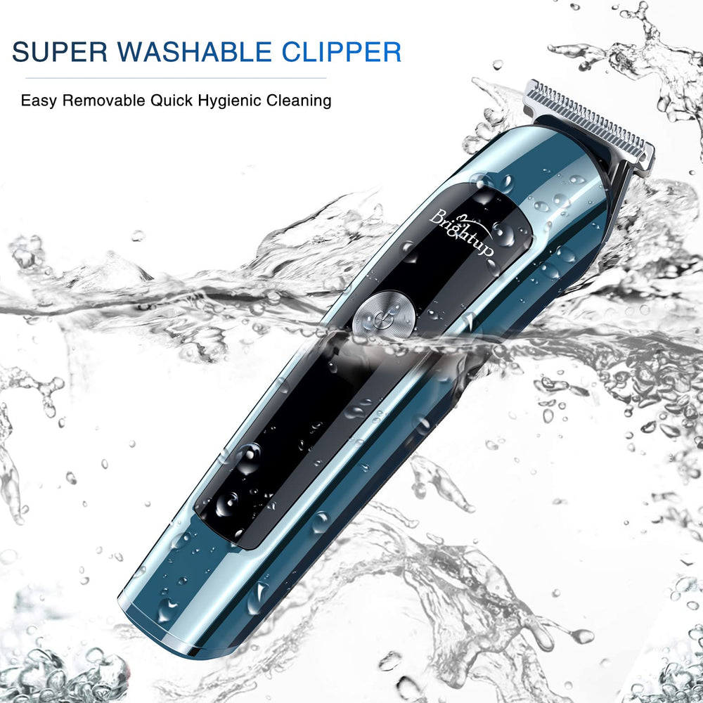 Brightup beard trimmer LED display clearly shows battery status.