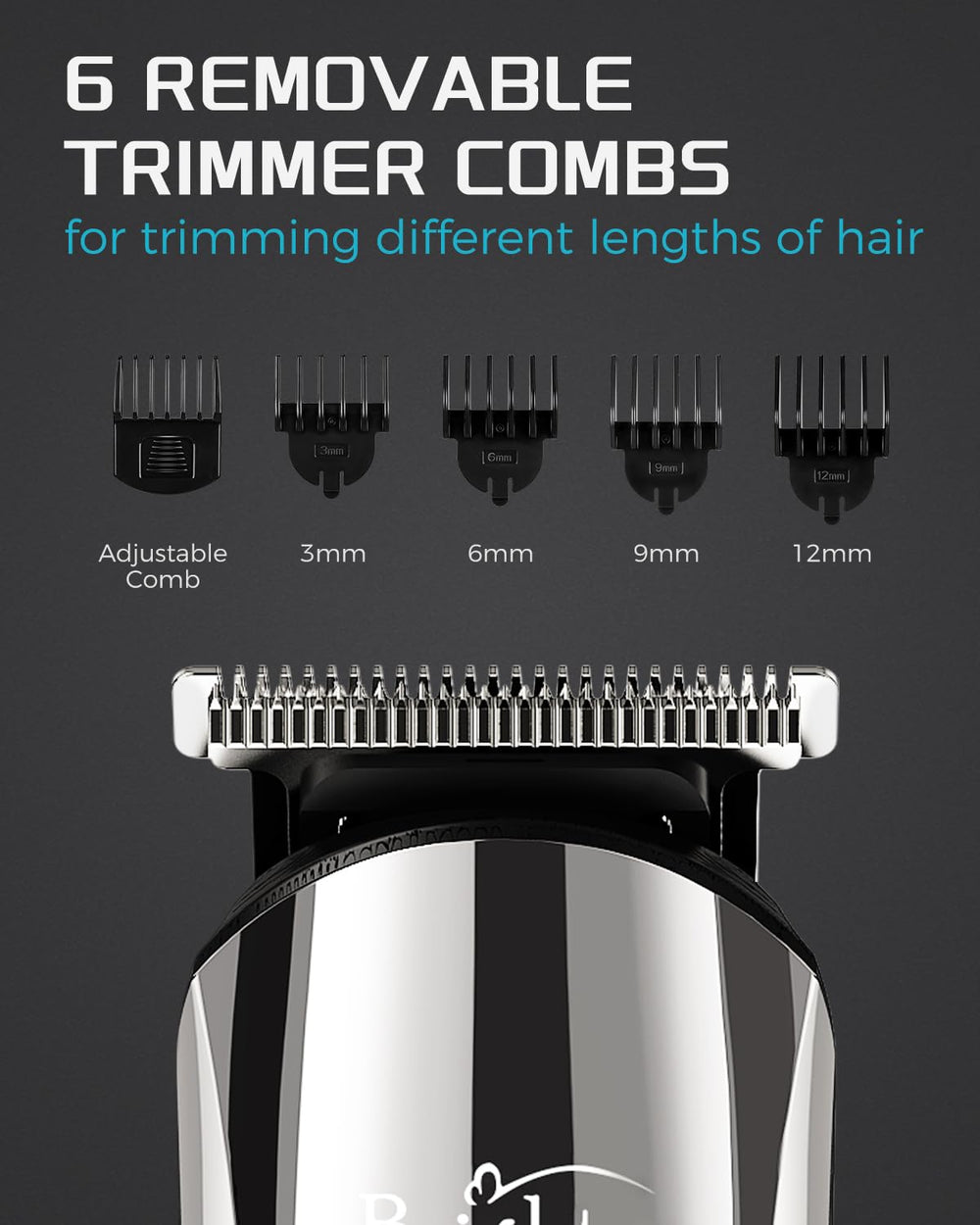 Brightup beard trimmer self-sharpening blades for close trims