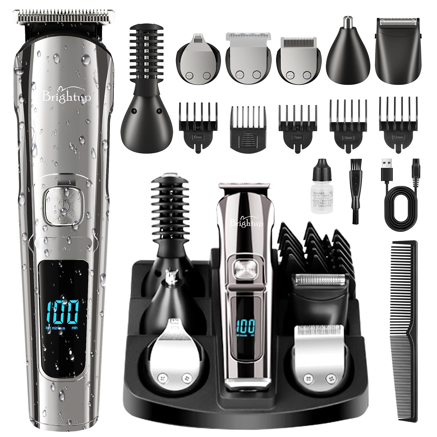Brightup beard trimmer stand base for organized storage and easy access