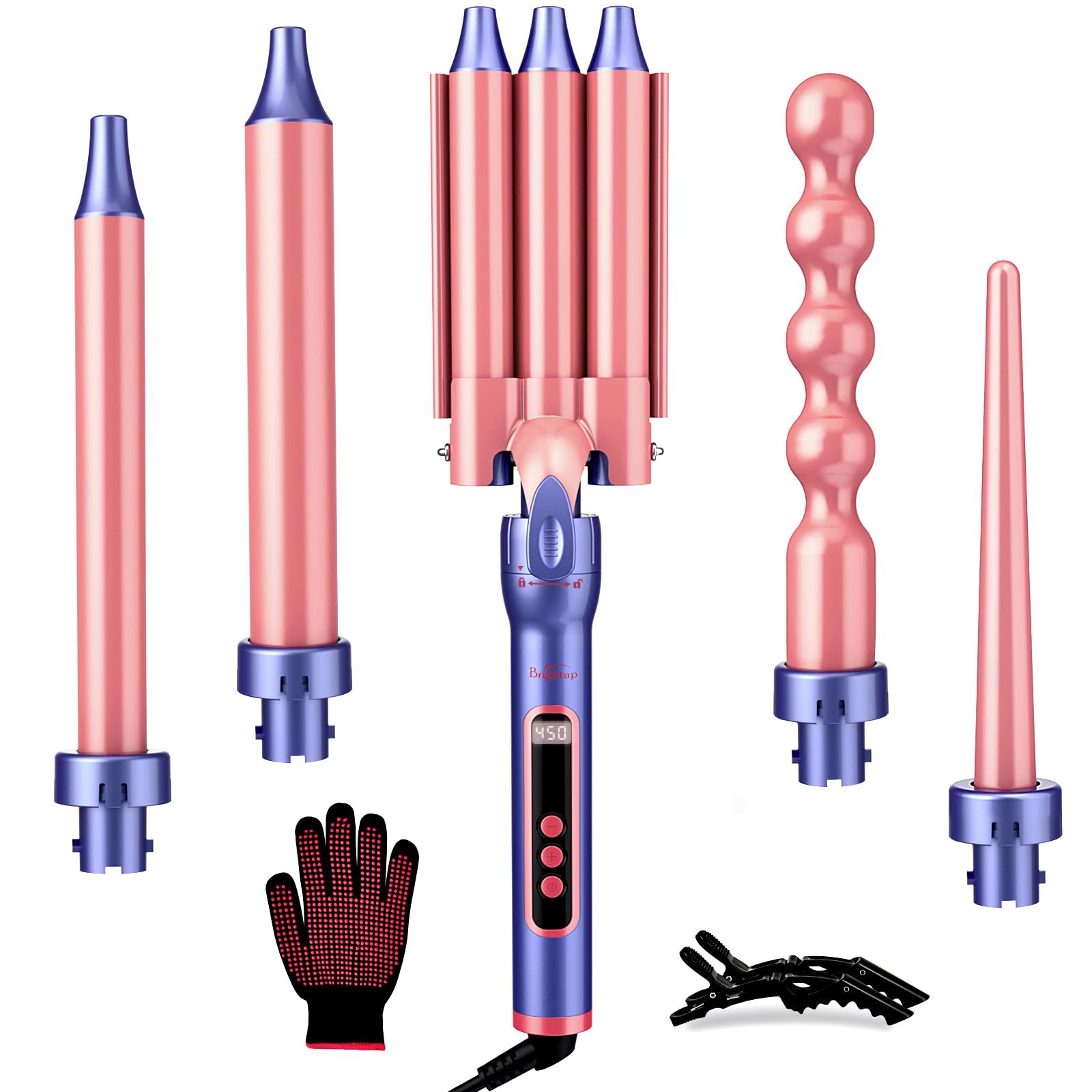 Brightup PRO 5-in-1 wand with LCD display for precise temperature control