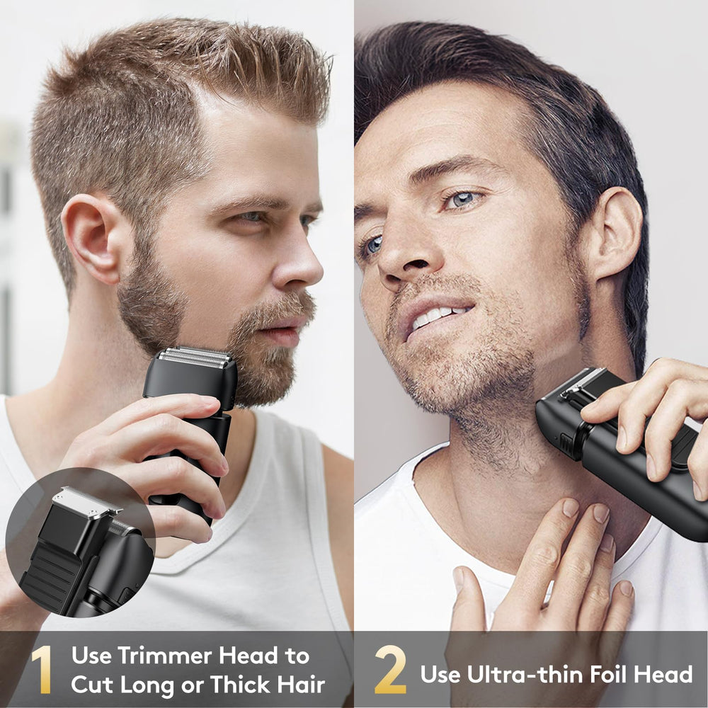 Brightup shaver side trimmer for precise edge work on beard and sideburns.
