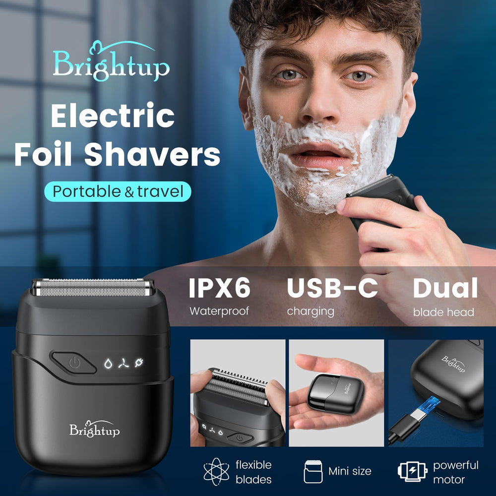 Brightup travel protective cap secures the shaver during transit