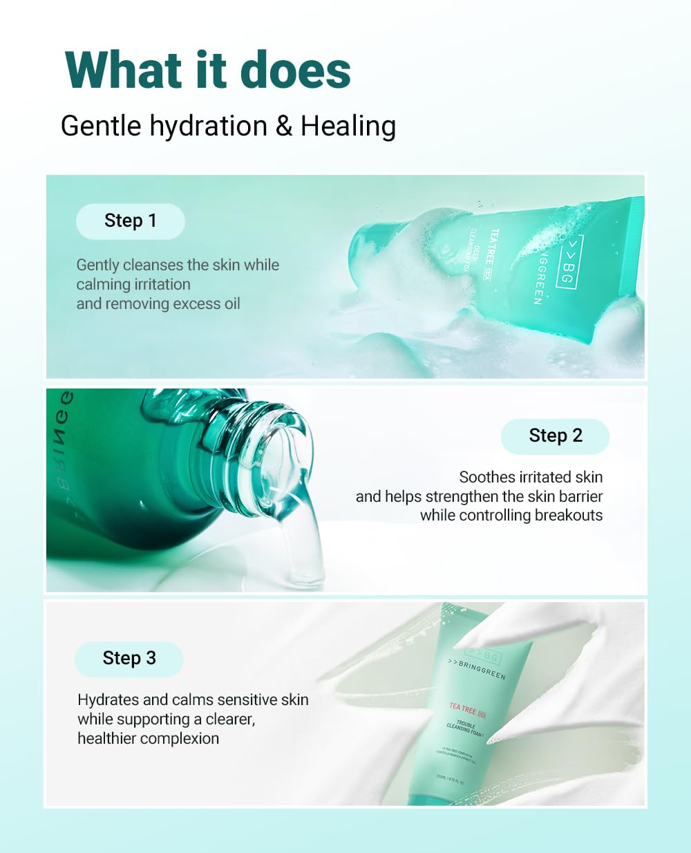 BRING GREEN Gift box presentation for Korean skincare routine