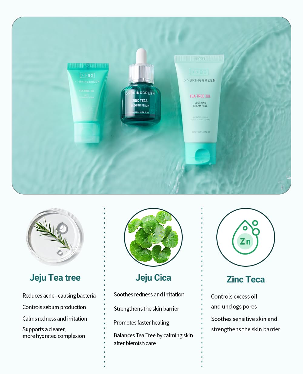 BRING GREEN Morning routine boosts oil control and freshness