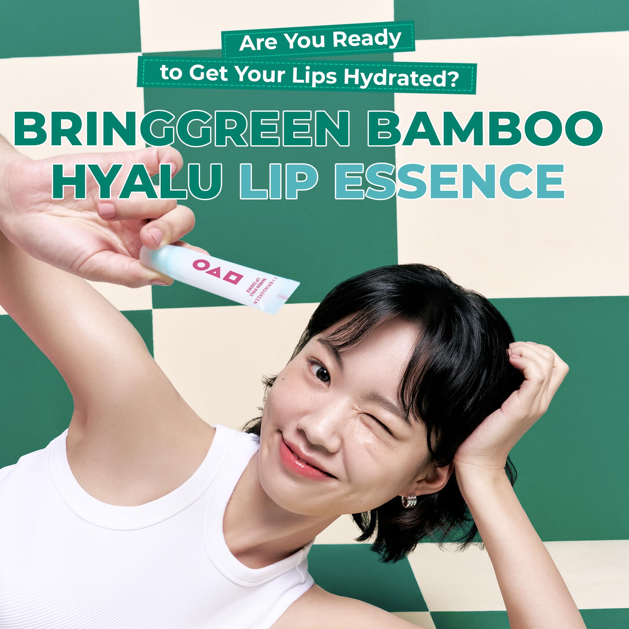 BRING GREEN applicator shot demonstrates precise, easy lip application.