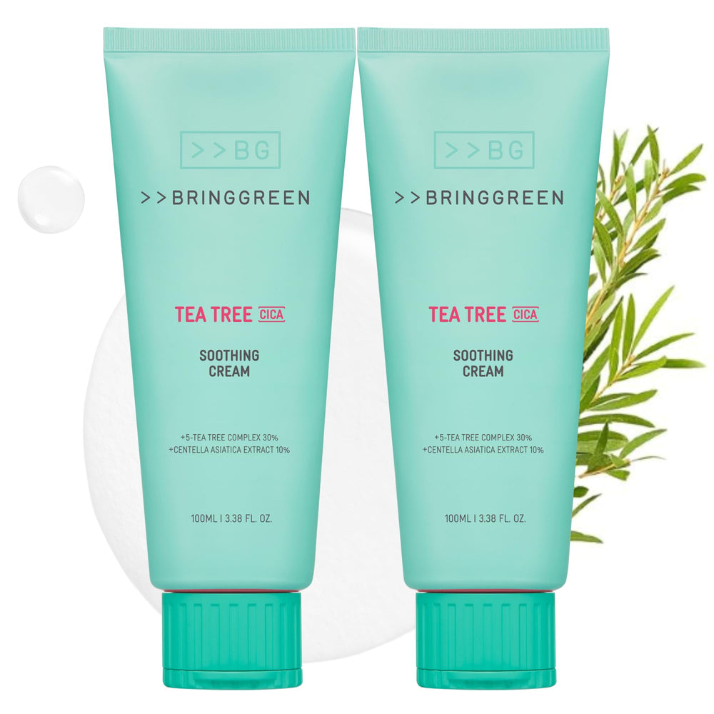 Bring Green Tea Tree Cica Cream Pack 2 front view for hydrated skin