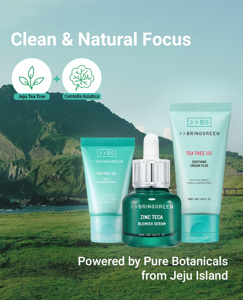 BRING GREEN Tea Tree Hydrating Moisturizer quickly absorbs for balanced skin